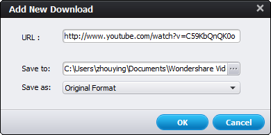 Add YouTube URL